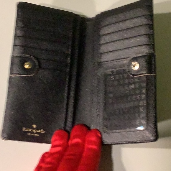 Kate Spade Black and White Polka Dot Wallet - Picture 3 of 10